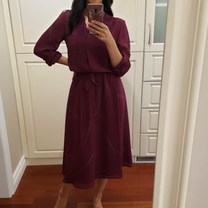 Vintage 70s Chiffon Dress